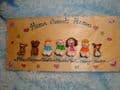 7 CHARACTER 3D PERSONALISED FAMILY WELCOME HOME SIGN HANDMADE PERSONALISED & UNIQUE PLAQUE OOAK
